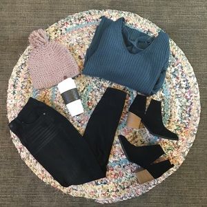 Gorgeous blue sweater!